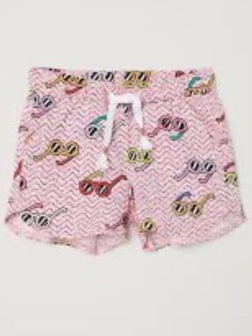 Sunglasses print Pom Pom shorts